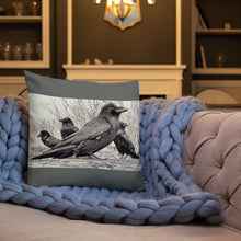 Load image into Gallery viewer, 'Four Ravens' Throw Pillow