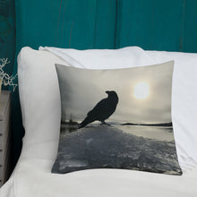 Load image into Gallery viewer, 'Land of Ravens, Gold & Diamonds' Throw Pillow