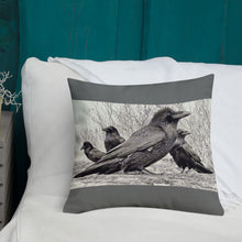 Load image into Gallery viewer, 'Four Ravens' Throw Pillow