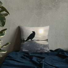 Load image into Gallery viewer, 'Land of Ravens, Gold & Diamonds' Throw Pillow