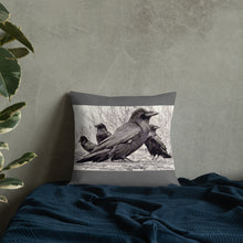 Load image into Gallery viewer, 'Four Ravens' Throw Pillow