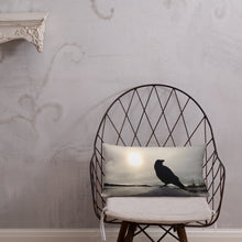 Load image into Gallery viewer, 'Land of Ravens, Gold & Diamonds' Throw Pillow