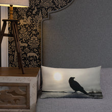 Load image into Gallery viewer, 'Land of Ravens, Gold & Diamonds' Throw Pillow