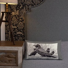 Load image into Gallery viewer, 'Four Ravens' Throw Pillow