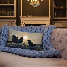 Load image into Gallery viewer, 'Ravens on Ice' Throw Pillow
