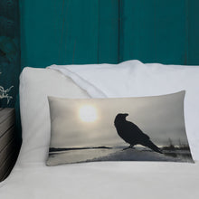 Load image into Gallery viewer, 'Land of Ravens, Gold & Diamonds' Throw Pillow