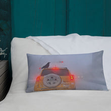Load image into Gallery viewer, 'Ice Fog Taxi' Throw Pillow
