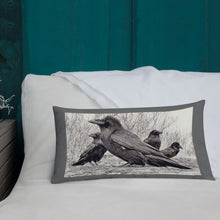 Load image into Gallery viewer, 'Four Ravens' Throw Pillow