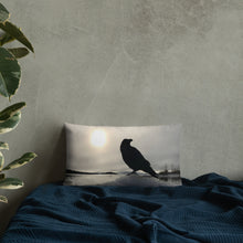 Load image into Gallery viewer, 'Land of Ravens, Gold & Diamonds' Throw Pillow