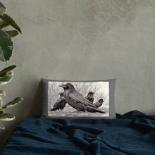 Load image into Gallery viewer, 'Four Ravens' Throw Pillow