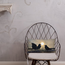 Load image into Gallery viewer, 'Ravens on Ice' Throw Pillow