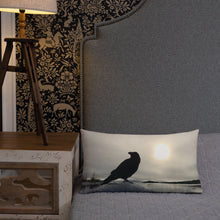 Load image into Gallery viewer, 'Land of Ravens, Gold & Diamonds' Throw Pillow