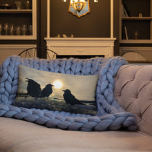 Load image into Gallery viewer, 'Ravens on Ice' Throw Pillow