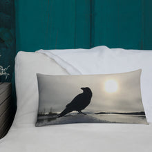 Load image into Gallery viewer, 'Land of Ravens, Gold & Diamonds' Throw Pillow