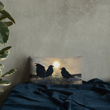 Load image into Gallery viewer, 'Ravens on Ice' Throw Pillow