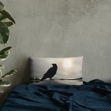 Load image into Gallery viewer, 'Land of Ravens, Gold & Diamonds' Throw Pillow