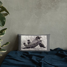 Load image into Gallery viewer, 'Four Ravens' Throw Pillow