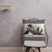 Load image into Gallery viewer, 'Four Ravens' Throw Pillow