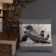 Load image into Gallery viewer, 'Four Ravens' Throw Pillow
