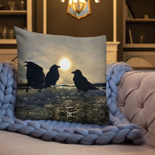 Load image into Gallery viewer, 'Ravens on Ice' Throw Pillow