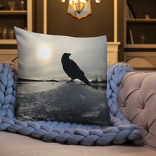 Load image into Gallery viewer, 'Land of Ravens, Gold & Diamonds' Throw Pillow