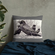 Load image into Gallery viewer, 'Four Ravens' Throw Pillow