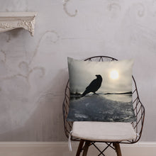 Load image into Gallery viewer, 'Land of Ravens, Gold & Diamonds' Throw Pillow