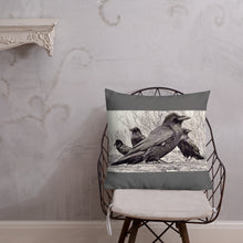Load image into Gallery viewer, 'Four Ravens' Throw Pillow