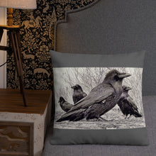 Load image into Gallery viewer, 'Four Ravens' Throw Pillow