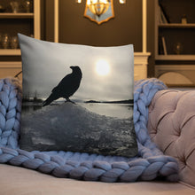 Load image into Gallery viewer, 'Land of Ravens, Gold & Diamonds' Throw Pillow