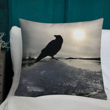 Load image into Gallery viewer, 'Land of Ravens, Gold & Diamonds' Throw Pillow
