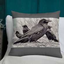 Load image into Gallery viewer, 'Four Ravens' Throw Pillow
