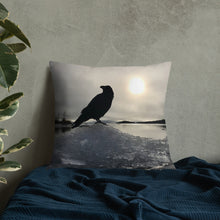 Load image into Gallery viewer, 'Land of Ravens, Gold & Diamonds' Throw Pillow
