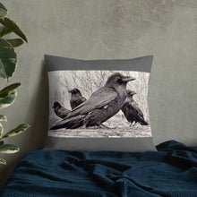 Load image into Gallery viewer, 'Four Ravens' Throw Pillow