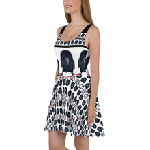 Load image into Gallery viewer, 'One Hour Max' Pattern Fit & Flare Dress (Black)