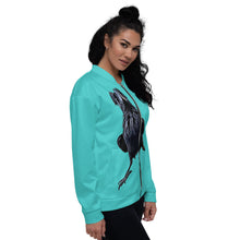 Load image into Gallery viewer, 'Charles' Unisex Bomber Jacket (Turquoise)