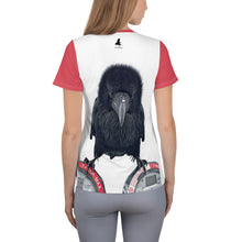 Load image into Gallery viewer, 'One Hour Max' Women's Athletic T-shirt (Red Trim)