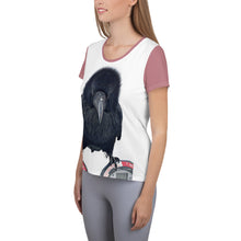 Load image into Gallery viewer, 'One Hour Max' Women's Athletic T-shirt (Pink Trim)