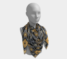 Load image into Gallery viewer, 'Fire & Ice 2' Silk Square Scarf