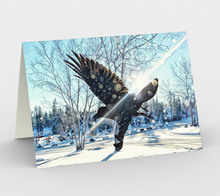Load image into Gallery viewer, 'Snowy Raven' Art Cards (Set of 3)