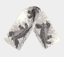 Load image into Gallery viewer, 'Four Ravens' Silk Long Scarf