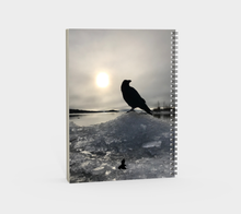 Load image into Gallery viewer, 'Land of Ravens, Gold & Diamonds' Spiral Notebook (Without Cover)
