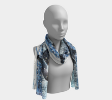 Load image into Gallery viewer, 'Snowy Raven' Silk Long Scarf