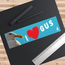 Load image into Gallery viewer, 'I Love Gus' Bumper Sticker (Blue)
