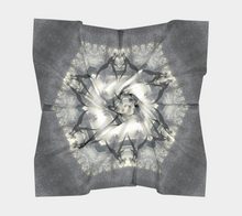 Load image into Gallery viewer, 'Silver Light I' Silk Square Scarf