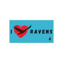 Load image into Gallery viewer, 'I Love Ravens' Bumper Sticker (Blue)