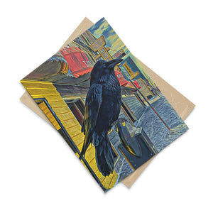 'Gold Range Raven' Ceramic Art Tile
