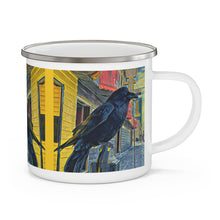 Load image into Gallery viewer, 'Gold Range Raven' Enamel Camping Mug