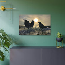 Load image into Gallery viewer, 'Ravens on Ice' Metal Print