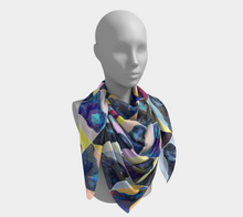 Load image into Gallery viewer, 'Warhol Ravens' Silk Square Scarf